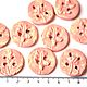  pink ceramic buttons with grass prints. Buttons. artteremok. Online shopping on My Livemaster.  Фото №2