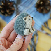 Украшения handmade. Livemaster - original item Brooch hedgehog dry felting of wool. Handmade.