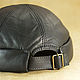 Докерская шапка бини из кожи DBH-39. Шапки. Bluggae Custom Headwear. Ярмарка Мастеров.  Фото №4
