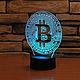 Заказать  Биткоин (Bitcoin) - гравировка с подсветкой. Аня Гравировка с подсветкой Firefly (Firefly-kirov). Ярмарка Мастеров. . Именные сувениры Фото №3