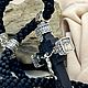 Крестик с небесно-голубыми камнями. Крестик. MisMi jewelry. Ярмарка Мастеров.  Фото №7