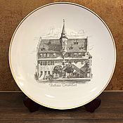Винтаж: Коллекционная фарфоровая тарелка  Фазан Limoges Франция 1979