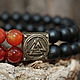 Order Bracelet stone of the Viking. Mint Tiger (MintTiger). Livemaster. . Hard bracelet Фото №3