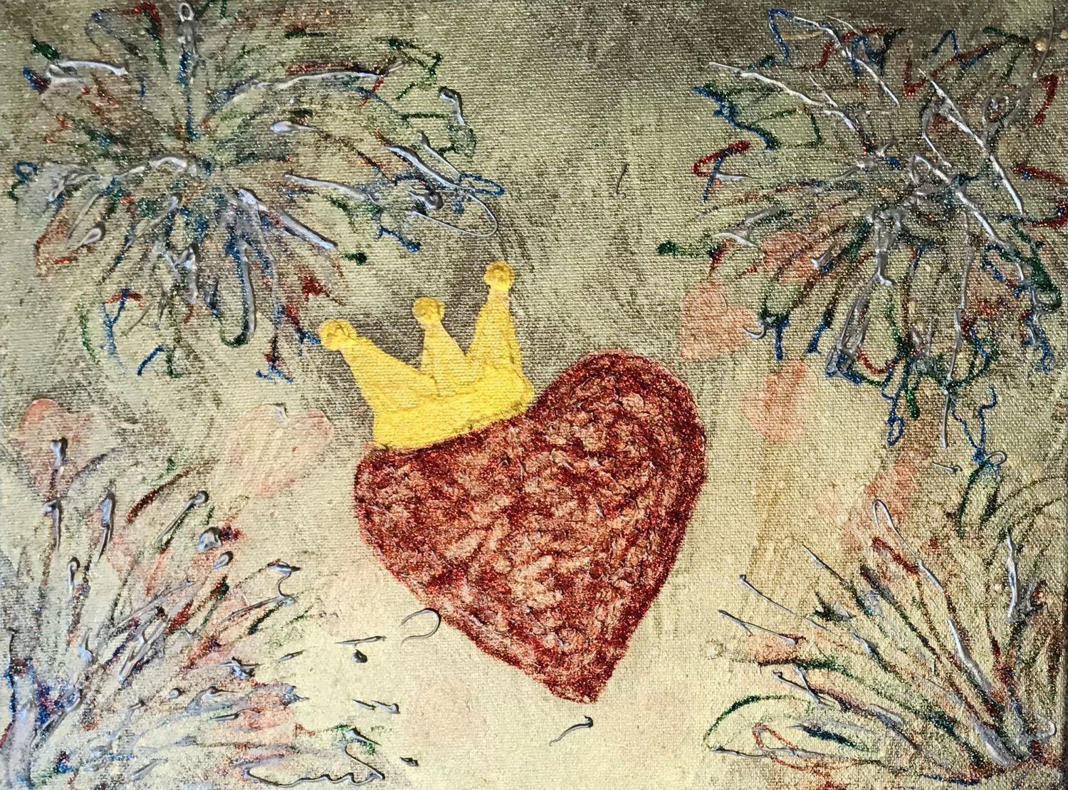 Painting heart in the crown 'The most important person' 40h30h1,5 cm, Pictures, Volgograd,  Фото №1