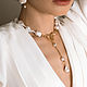 Комплект колье и серьги «Роскошь под облаками». Комплекты украшений. Urmjewelry. Интернет-магазин Ярмарка Мастеров.  Фото №2
