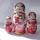 Matryoshka with children in red. Dolls1. Matryoshka by Irene. My Livemaster. Фото №4