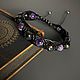 Браслет нуумит и аметист. Браслет плетеный. Snow Jewelry. Ярмарка Мастеров.  Фото №5