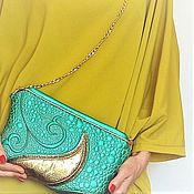 Сумки и аксессуары handmade. Livemaster - original item clutches: Handbag evening emerald Mystery. Handmade.