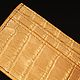 Картхолдер из натуральной кожи крокодила IMA0135Gold4. Картхолдер. CrocShop товары из экзотической кожи. Ярмарка Мастеров.  Фото №5