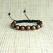 Фен-шуй и эзотерика handmade. Livemaster - original item Shambala bracelet made of aventurine in leather. Handmade.