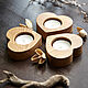 Order Candlesticks 'Heart' made of oak. Компания Wood Makers. Livemaster. . Candlesticks Фото №3