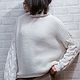 Заказать Свитер женский белый  вязаный из шерсти. Sweater Star Вязание на заказ.. Ярмарка Мастеров. . Свитеры Фото №3