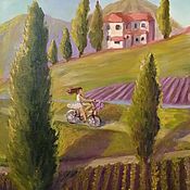 Картины и панно handmade. Livemaster - original item Provence landscape oil painting 35 by 25 cm. Handmade.