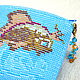 Handbag cosmetic bag `goldfish` handmade beaded. jewelry from gold fish. fair masters.
