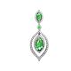 Золотой кулон с цаворитами 2,22 ct и бриллиантами, Кулон, Уфа,  Фото №1