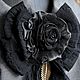 Заказать Большая брошь - бант " Dark boho ". Elena. Ярмарка Мастеров. . Брошь-булавка Фото №3