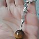 A keychain with a natural tiger eye is large! ball 16 mm. Key chain. marusjy. Online shopping on My Livemaster.  Фото №2