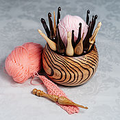 Материалы для творчества handmade. Livemaster - original item Crochet hooks (set of 16pcs 2,5-10mm    vase) hook wood #KN1. Handmade.
