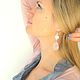 Earrings rose quartz silver, large earrings with pink quartz silver. Earrings. LovelyStones. My Livemaster. Фото №4
