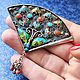 Brooch fan exp. China Silver turquoise coral enamel. Vintage brooches. Lesica. My Livemaster. Фото №4