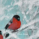Oil painting 'bullfinch'. Pictures. yuliabogun. Online shopping on My Livemaster.  Фото №2