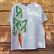 Camiseta Zanahoria. T-shirts. krasa-art. Ярмарка Мастеров.  Фото №4