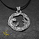Order Round Otter Necklace in Sterling Silver With Darkening. Best Silver Gifts For Everybody. Livemaster. . Pendants Фото №3