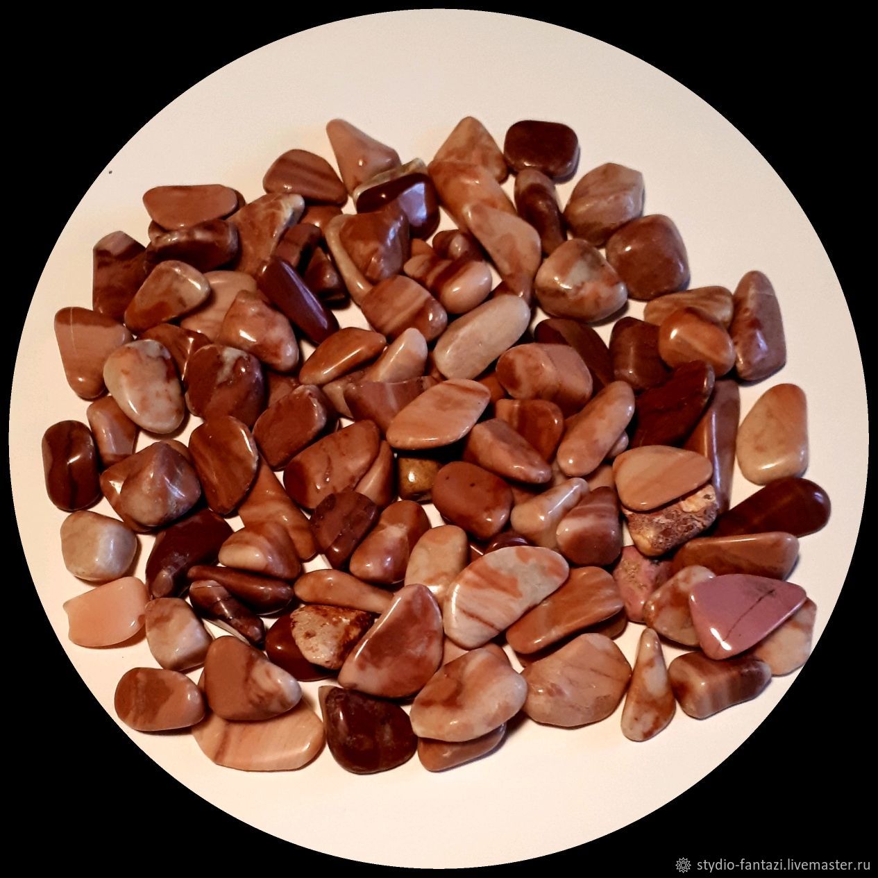 Родонит розовый Галтовка натуральных камней (без отв.) 10 - 20 мм ...