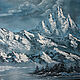 Mountain painting-Moonlight, oil on canvas, 50 x 40. Pictures. Valeria. My Livemaster. Фото №6