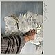 Белый цветок Абстракция. Картины. Ксения Крылова. Интернет-магазин Ярмарка Мастеров.  Фото №2