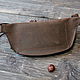 Сумка-бананка на пояс из натуральной кожи. Поясная сумка. Leather Fish Crafts - Изделия из кожи. Ярмарка Мастеров.  Фото №5