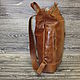 Рюкзак мужской кожаный "Gilson"  мини. Рюкзаки. 'Bagira' - мастерская кожаных сумок. Интернет-магазин Ярмарка Мастеров.  Фото №2