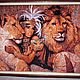 Девушка с львами картина из страз, Картины, Томск,  Фото №1