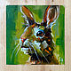 Oil painting 'a Hare'. Animals. Pictures. Lifia Art. Online shopping on My Livemaster.  Фото №2
