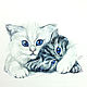 Order PRINT cats, White and gray, print for children. Belasla. Livemaster. . Pictures Фото №3