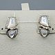 Silver earrings with mother of pearl and cubic zirconia. Earrings. yakitoriya. Online shopping on My Livemaster.  Фото №2