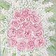Painting bouquet of pink rose flowers on a stretcher 'Tenderness'»50h40h1,5cm, Pictures, Volgograd,  Фото №1