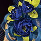 Шляпка с розами "Королевский синий". Шляпы. NovozhilovaHats. Ярмарка Мастеров.  Фото №6