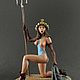 Soldier 80 mm. Pin Up Girl Figurine. Female Gladiator, Miniature figurines, St. Petersburg,  Фото №1