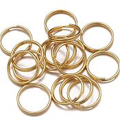 Материалы для творчества handmade. Livemaster - original item Double connecting ring 8 mm (5 pcs), All-in-one rings gold. Handmade.