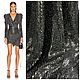 Ткань ALBERTA FERRETTI паетки  на сетке серебро черные ,Италия, Ткани, Москва,  Фото №1