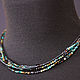  «Graphite and turquoise». Бусы. Кочуренкова Ольга. Ярмарка Мастеров.  Фото №4