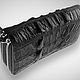 Клатч с 2-мя молниями из кожи с хвоста крокодила Подари LUXE!. Клатчи. Подари LUXE!. Ярмарка Мастеров.  Фото №4