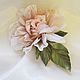 Order Delicate rose brooch made of silk Francesca. fantasy flowers. Livemaster. . Brooches Фото №3