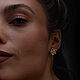 Серьги Fox (Лиса) | Серебро с позолотой | Коллекция Geometry. Серьги-пусеты. Totemica-тотемные животные и символы. Ярмарка Мастеров.  Фото №11