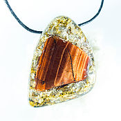 Orgonite, an amulet with patterned jasper