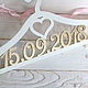 Wooden wedding hanger with date. Wedding accessories. Wedding Adventure. Online shopping on My Livemaster.  Фото №2
