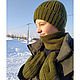 Комплект: шапка, снуд и варежки. Комплект из шапки и шарфа. Наталья .   knitting_family_. Интернет-магазин Ярмарка Мастеров.  Фото №2