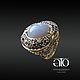 Made to order! Exclusive! Luxury status ring with natural blue, grey, pink sapphires and lavender chalcedony!
