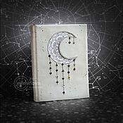 Канцелярские товары handmade. Livemaster - original item Crescent moon journal Celestial meditation notebook Star journal. Handmade.